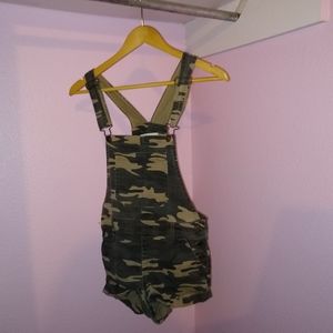 Camo short overalls
